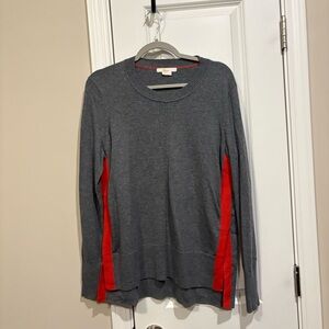 Boden Logan Side Stripe Knit Pullover Wool Blend Sweater Sz Medium